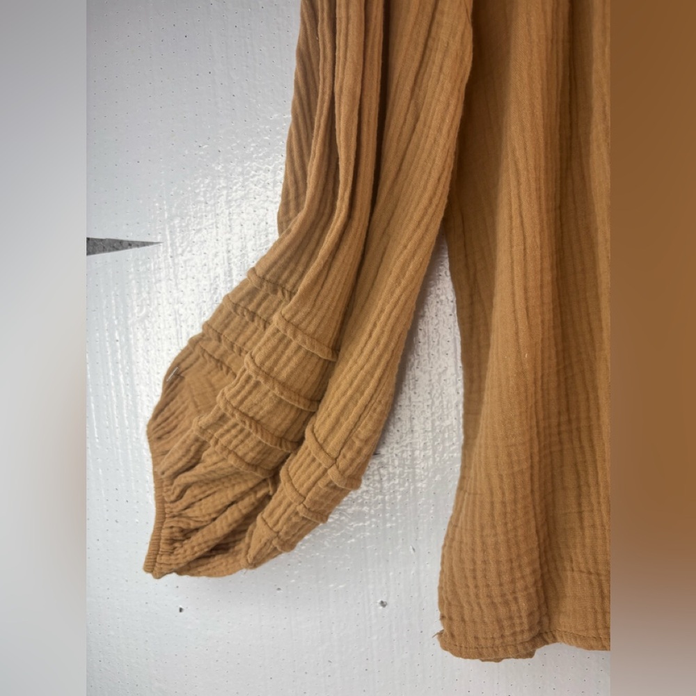 Ces Femme M Oversized Boho Long Sleeved Gathered Top - Picture 4 of 9